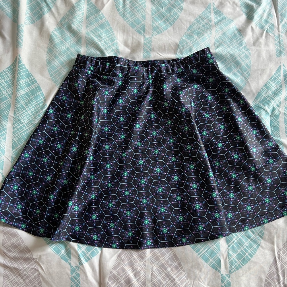 Skater Skirt- sacred geometry: rave, festival, edc